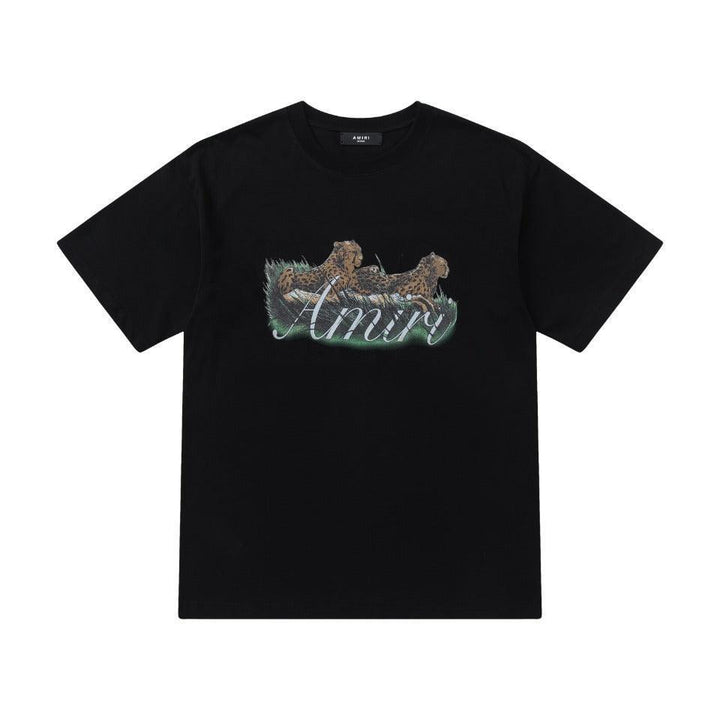 Amiri Tiger Black T-Shirt Without Collar - SleekGait