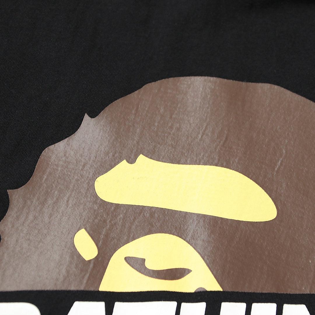 Bathing Ape Black T-Shirt without Collar - SleekGait
