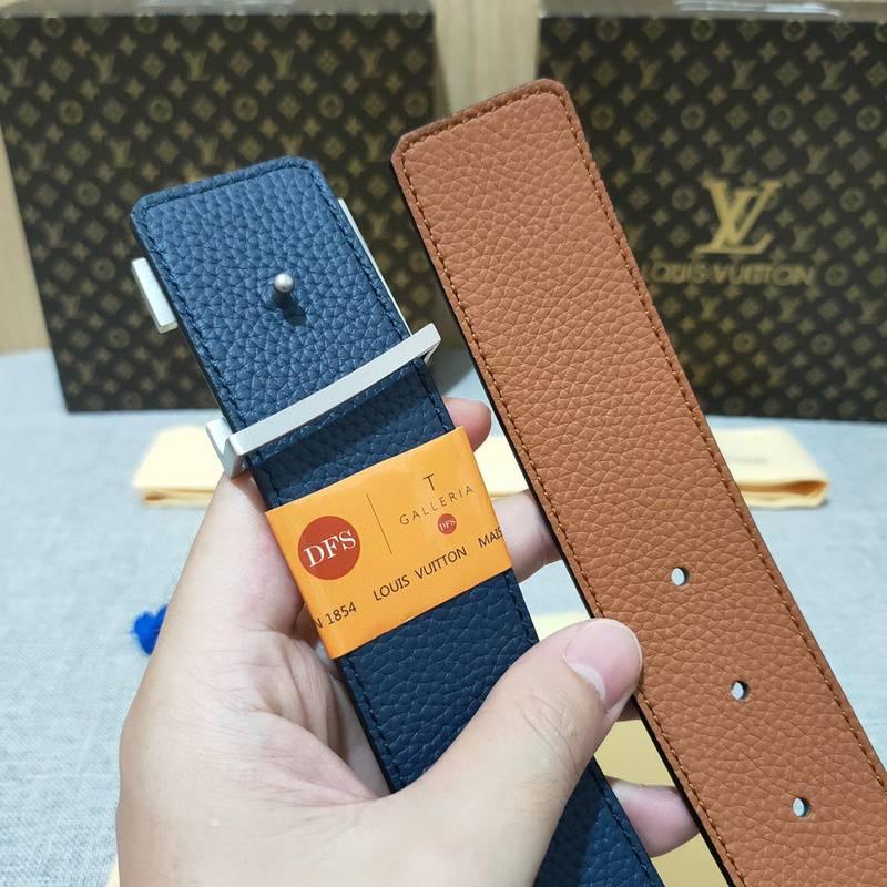 Louis Vuitton Double Belt 'Brown/Blue'