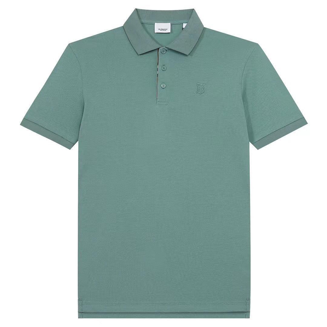 Burberry Light Green T-Shirt With Collar - SleekGait