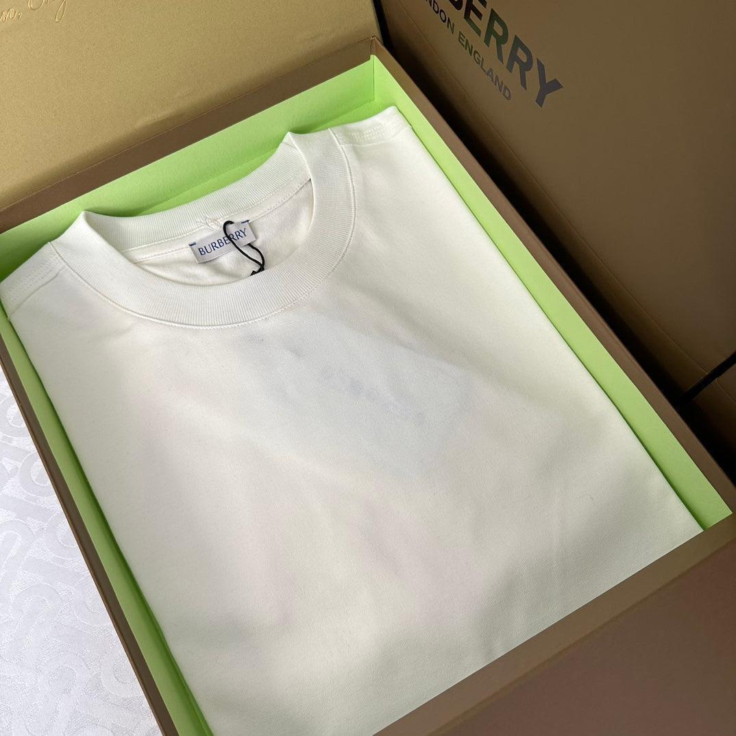 Burberry Cream T-Shirt Without Collar - SleekGait