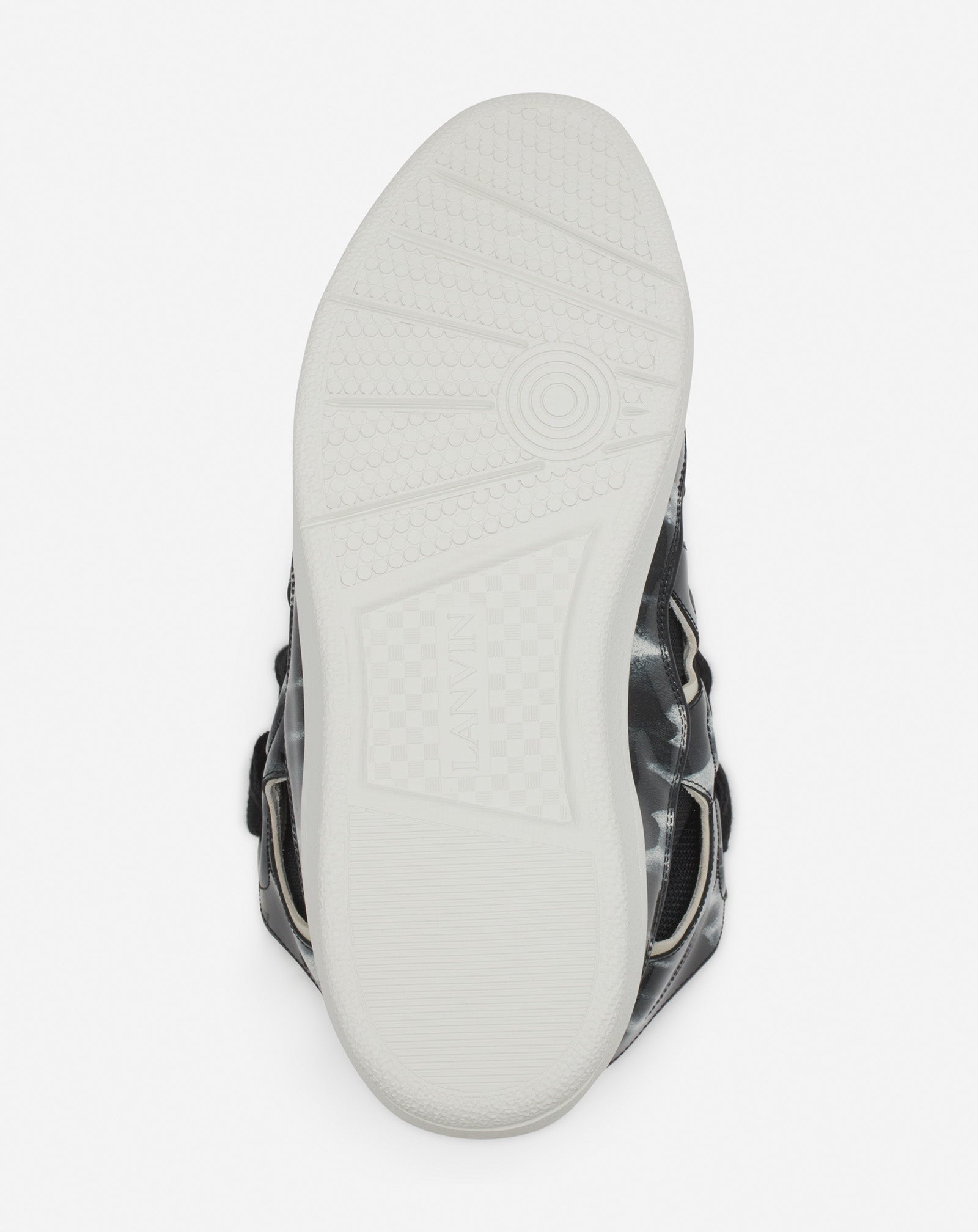 CURB LEATHER SNEAKERS WITH SPARKLES