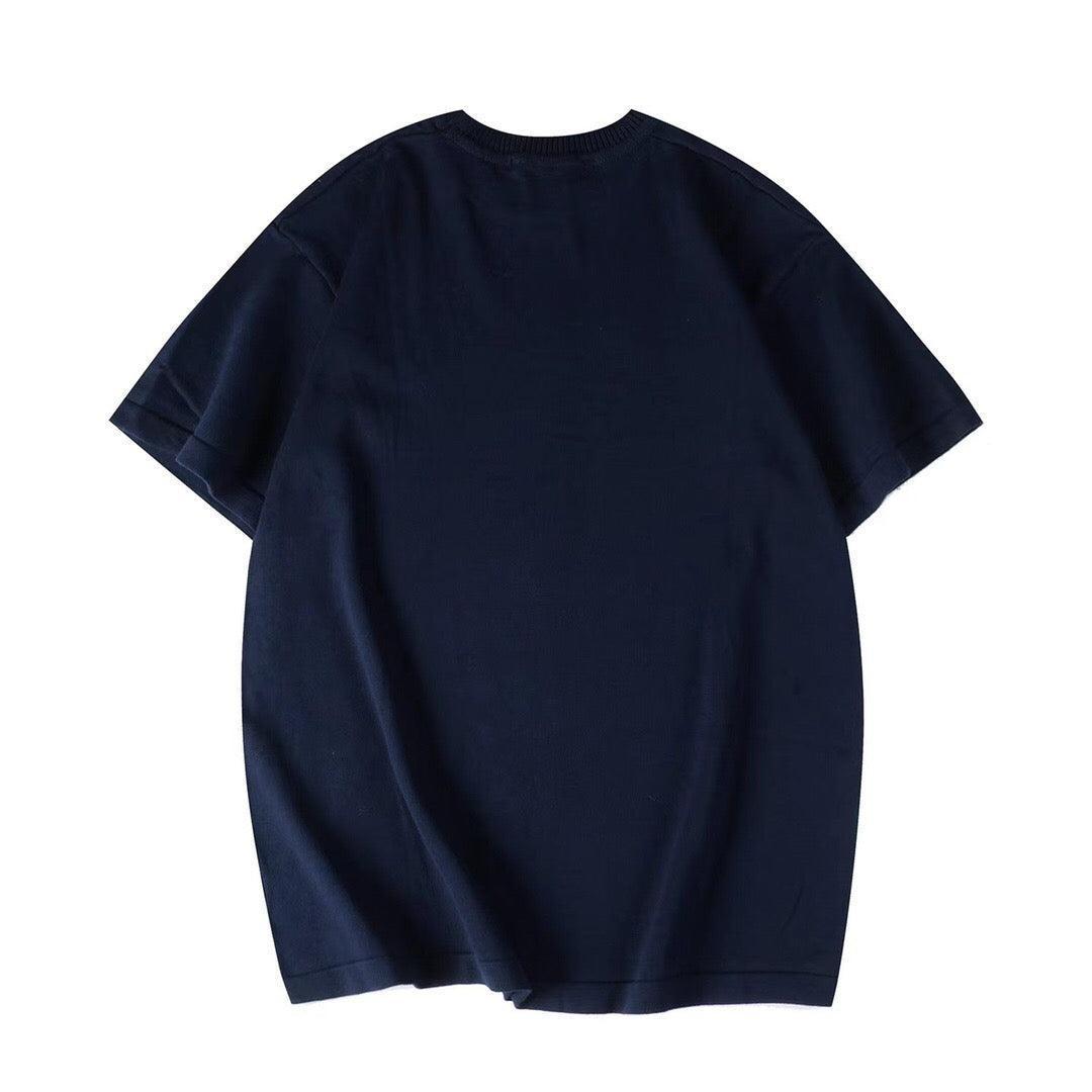 Louis Vuitton T-Shirt Without Collar 'Navy Blue' - SleekGait