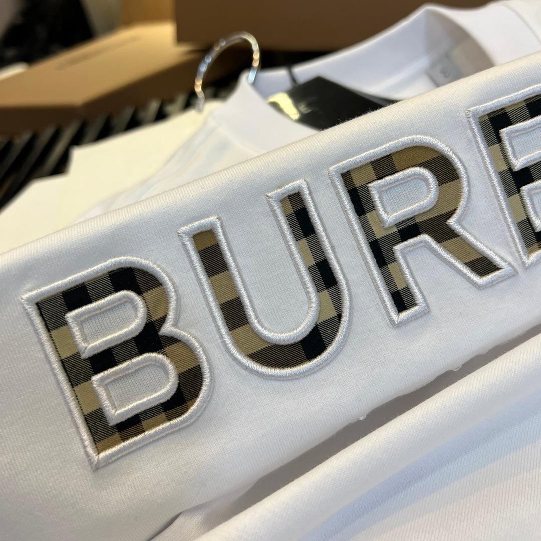 Burberry T-Shirt Without Collar 'White & Gold' - SleekGait