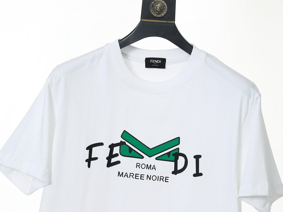 Fendi T-Shirt without Collar 'White' - SleekGait