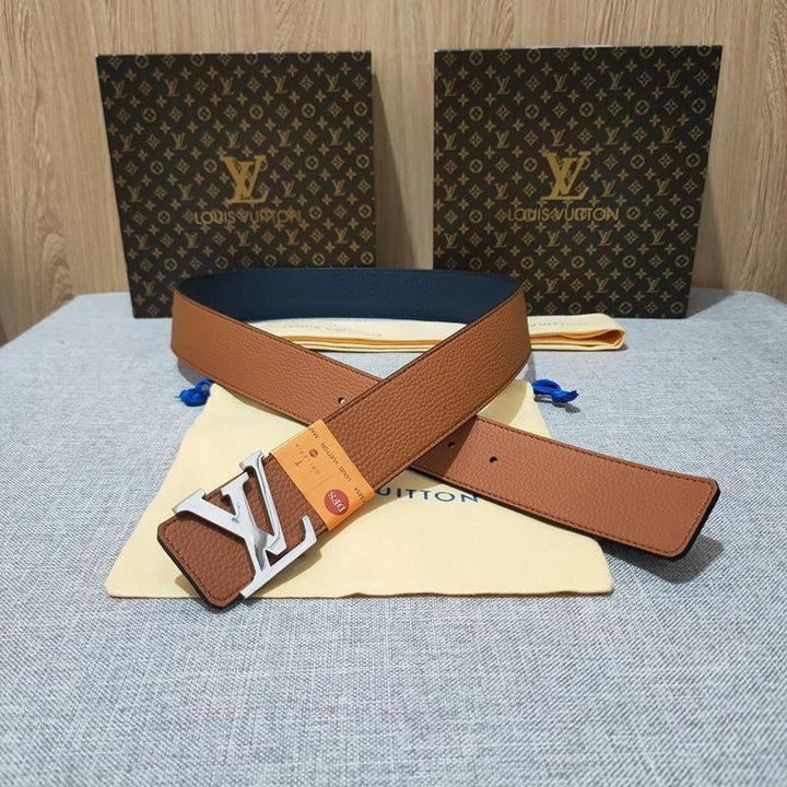 Louis Vuitton Double Belt 'Brown/Blue'