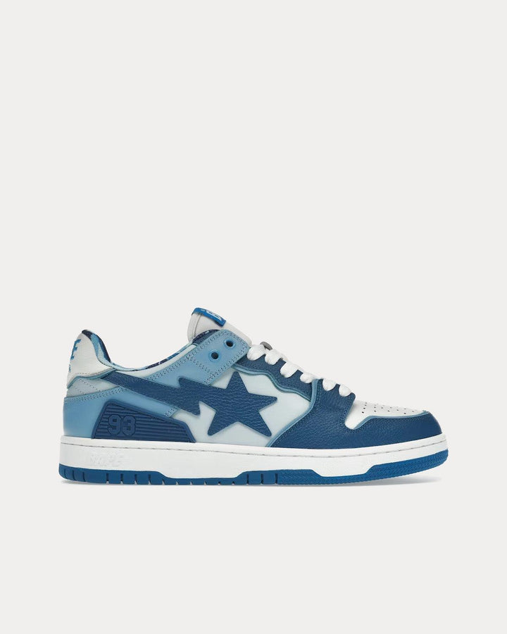 BAPE Sta ABC Camo Blue Low Top Sneakers - SleekGait