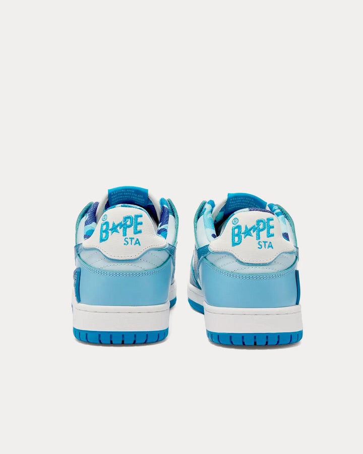 BAPE Sta ABC Camo Blue Low Top Sneakers - SleekGait