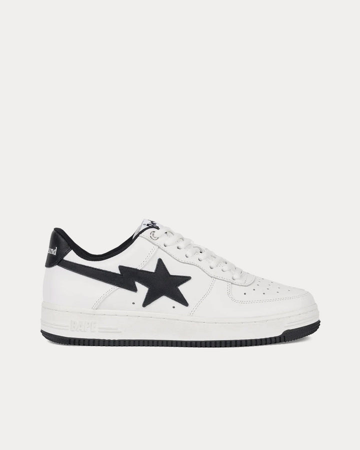 x JJJJound Bape Sta White / Black Low Top Sneakers - SleekGait