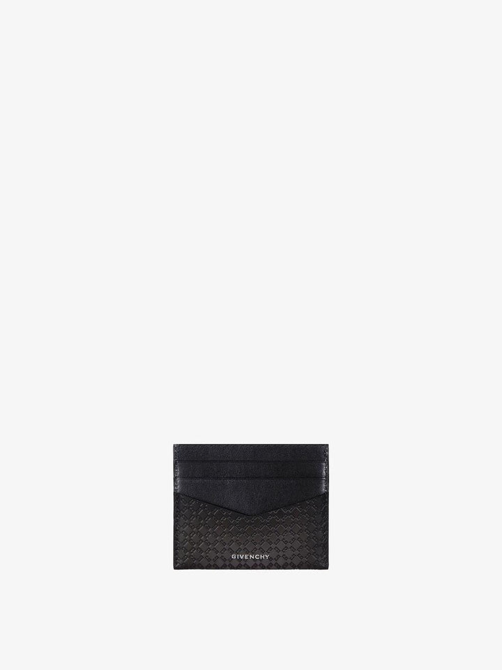 GIVENCHY Mini Leather Card Holder with Logo - SleekGait