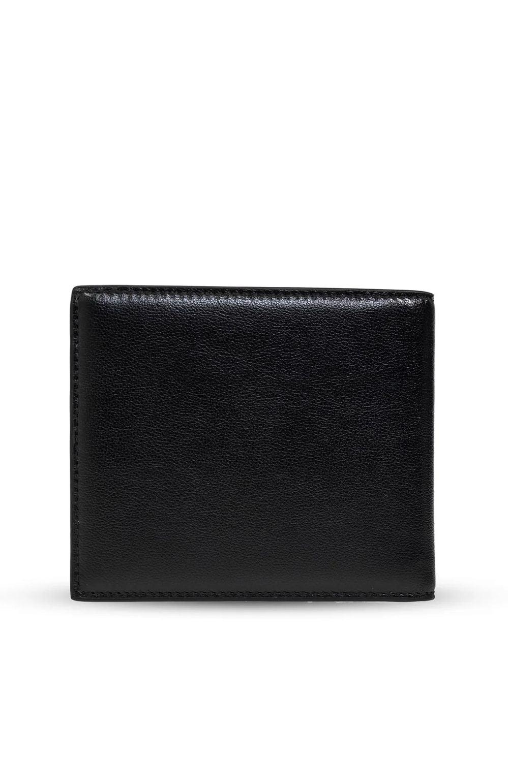 DOLCE & GABBANA Mini Bi-Fold Leather Wallet with Logo - SleekGait