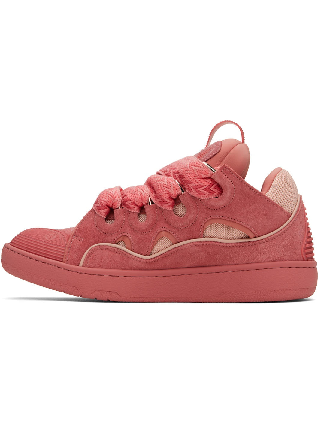 Pink Curb Leather Sneakers