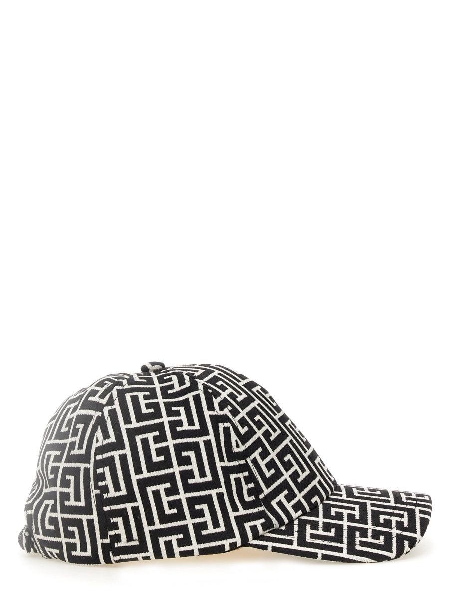 BALMAIN Monogram Wool Baseball Hat for Men - Fall/Winter 2024 - SleekGait