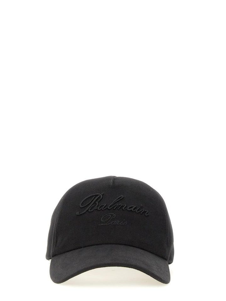 BALMAIN Classic Men's Cotton Baseball Hat with Logo Embroidery - SleekGait