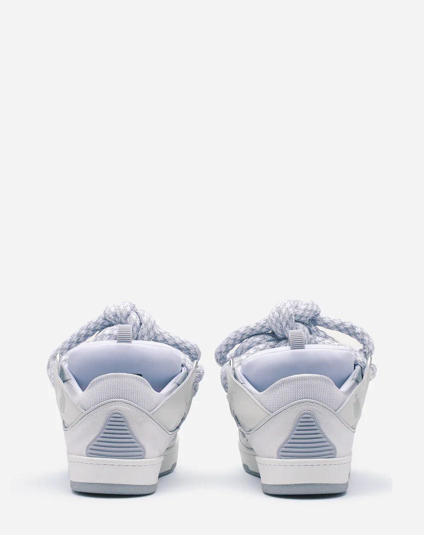 LANVIN CURB SNEAKERS IN LEATHER WITH SNAKE LACES - SleekGait