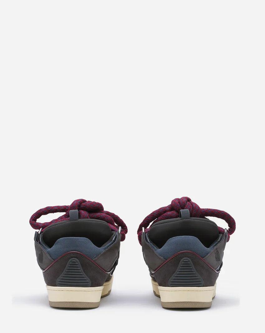 LANVIN CURB SNEAKERS IN LEATHER WITH SNAKE LACES - SleekGait