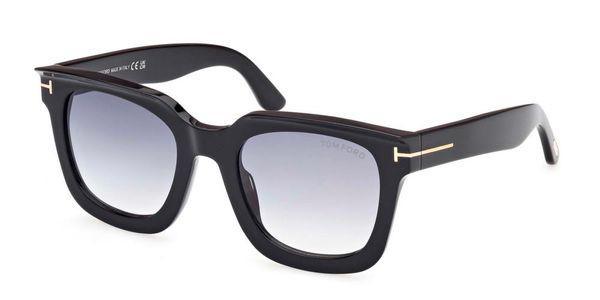 TOM FORD Leigh-02 Shiny Black Gradient Sunglasses - SleekGait