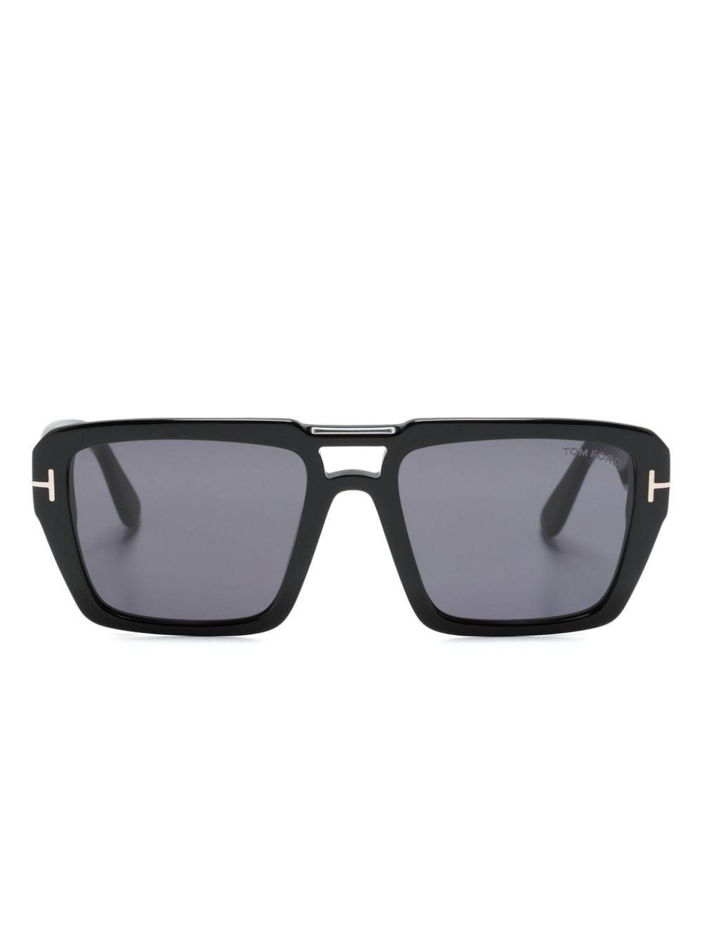 TOM FORD Redford Shiny Black Smoke Sunglasses - SleekGait