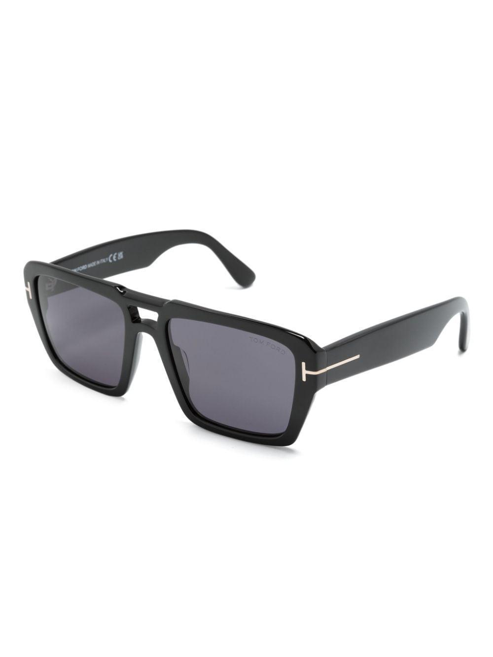 TOM FORD Redford Shiny Black Smoke Sunglasses - SleekGait