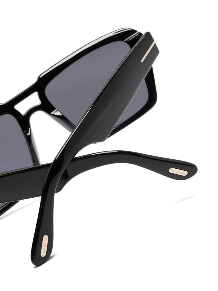 TOM FORD Redford Shiny Black Smoke Sunglasses - SleekGait