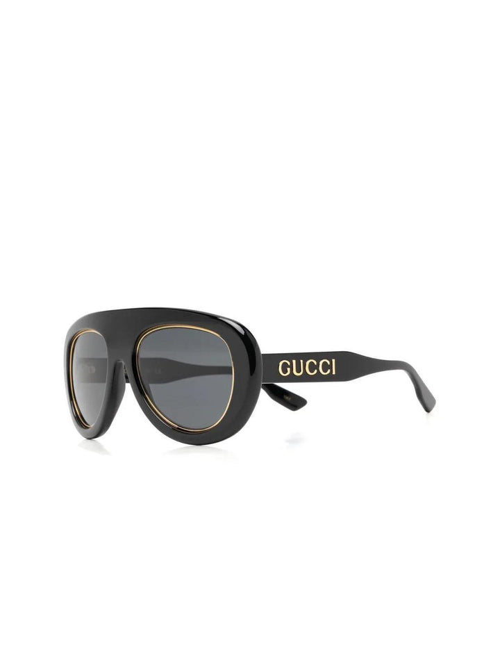 GUCCI Aviator Logo Sunglasses 54mm Lens - SleekGait