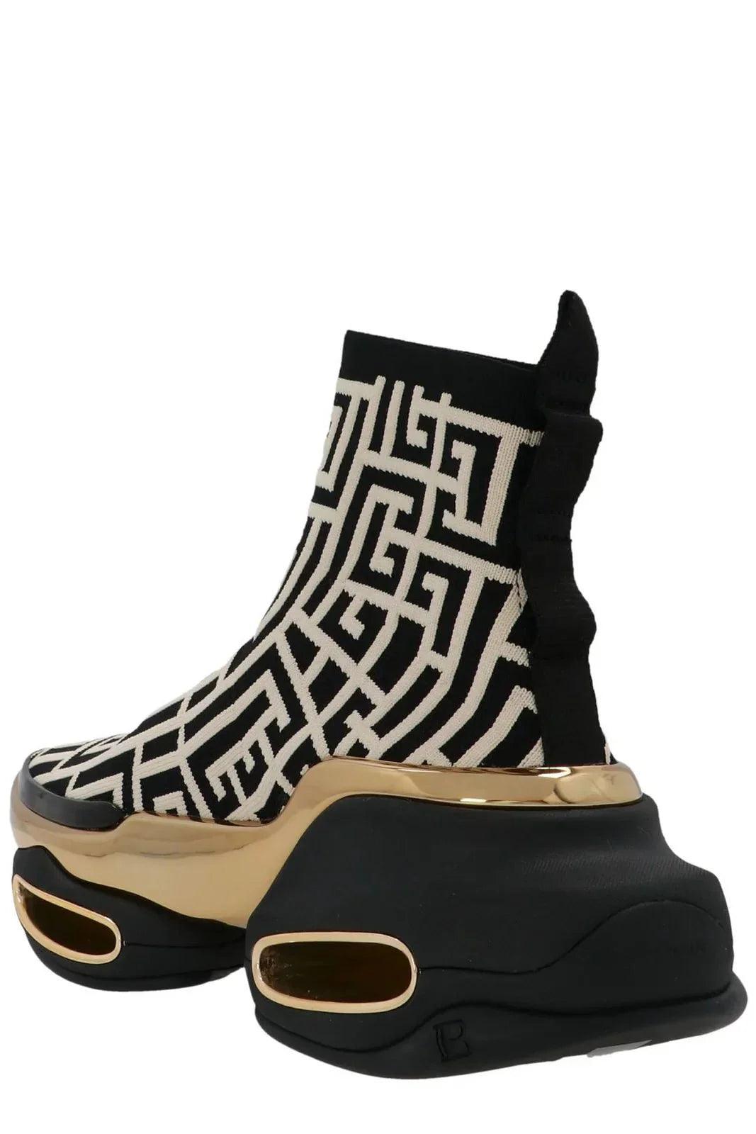 Balmain B-Bold Monogram Slip-On Sneakers - SleekGait