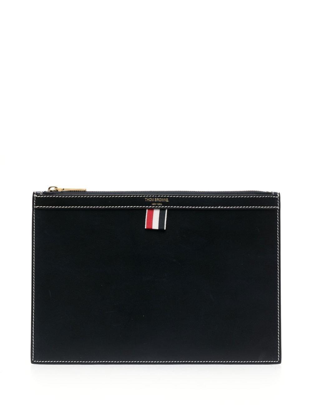 THOM BROWNE Mini Leather Document Case - SleekGait