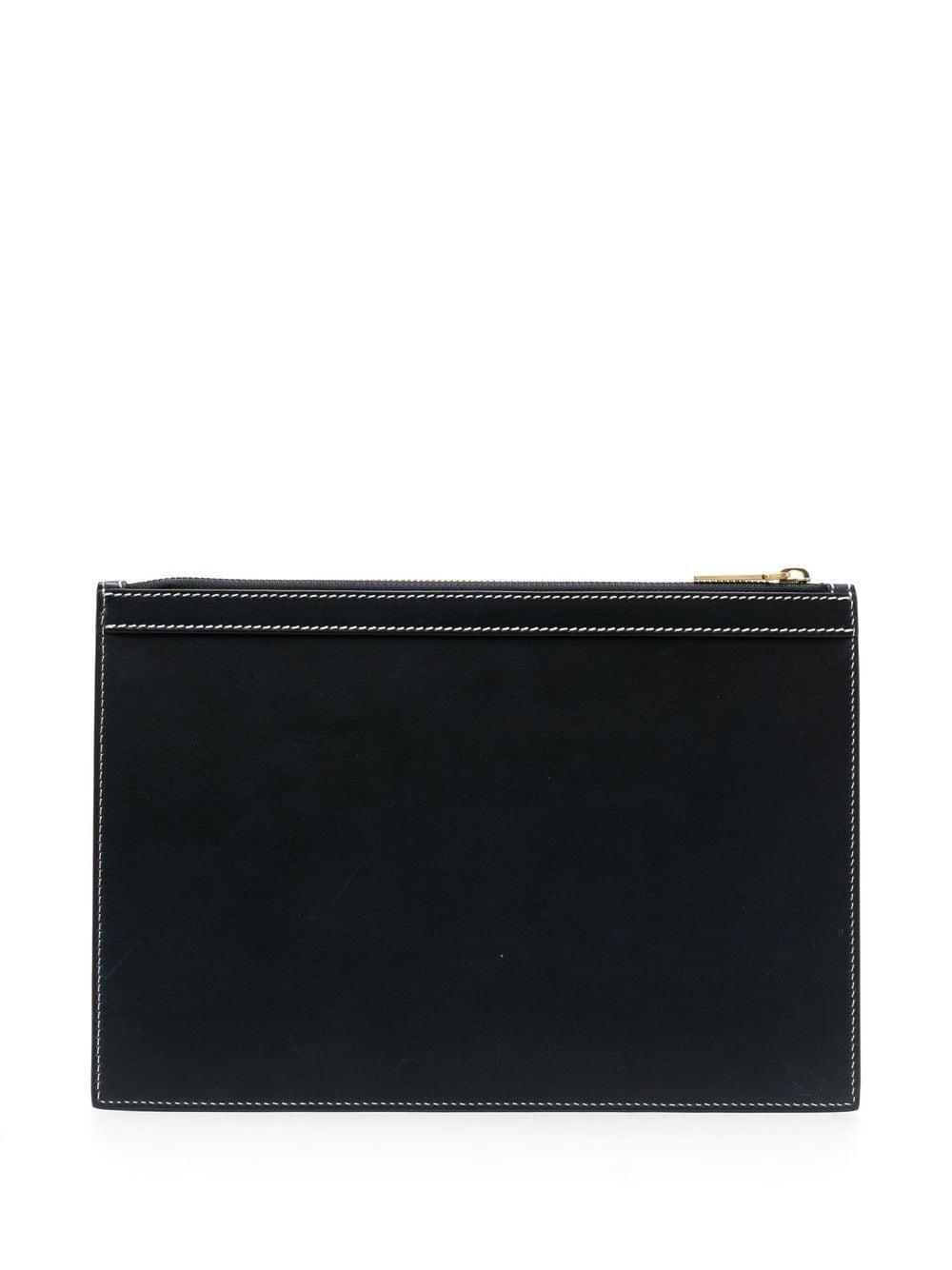 THOM BROWNE Mini Leather Document Case - SleekGait