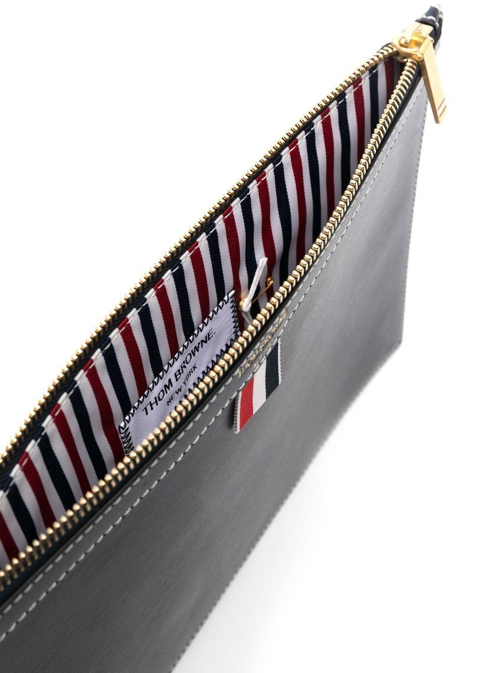 THOM BROWNE Mini Leather Document Case - SleekGait