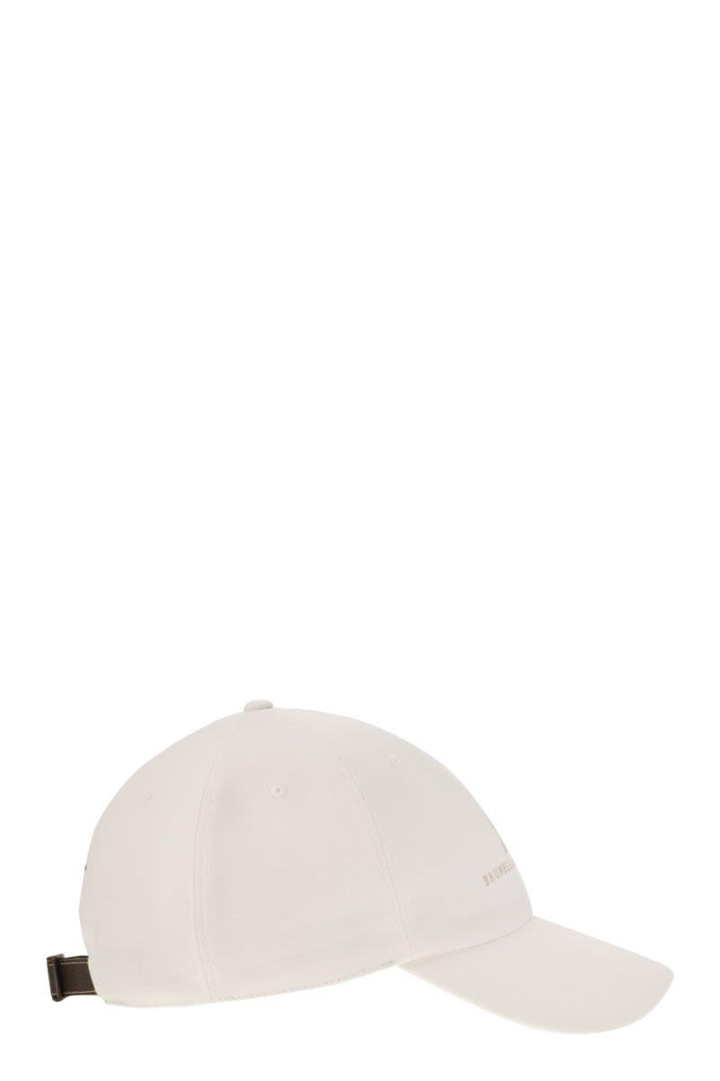 BRUNELLO CUCINELLI Diagonal Linen, Wool and Silk Baseball Cap with Embroidered Logo - SleekGait