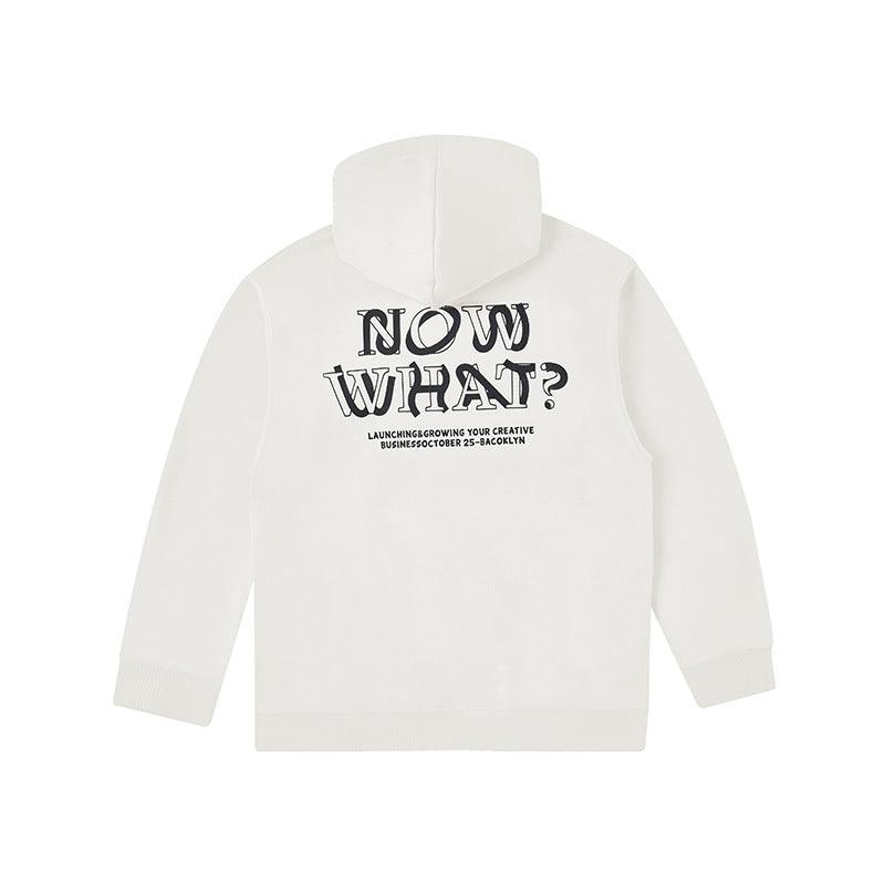 Fleece-lined Printed Hoodie Loose Shoulder - SleekGait