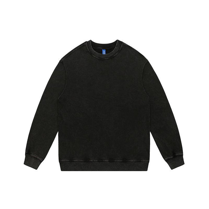 Round Neck Sweater Batik Craft Wash Pullover - SleekGait