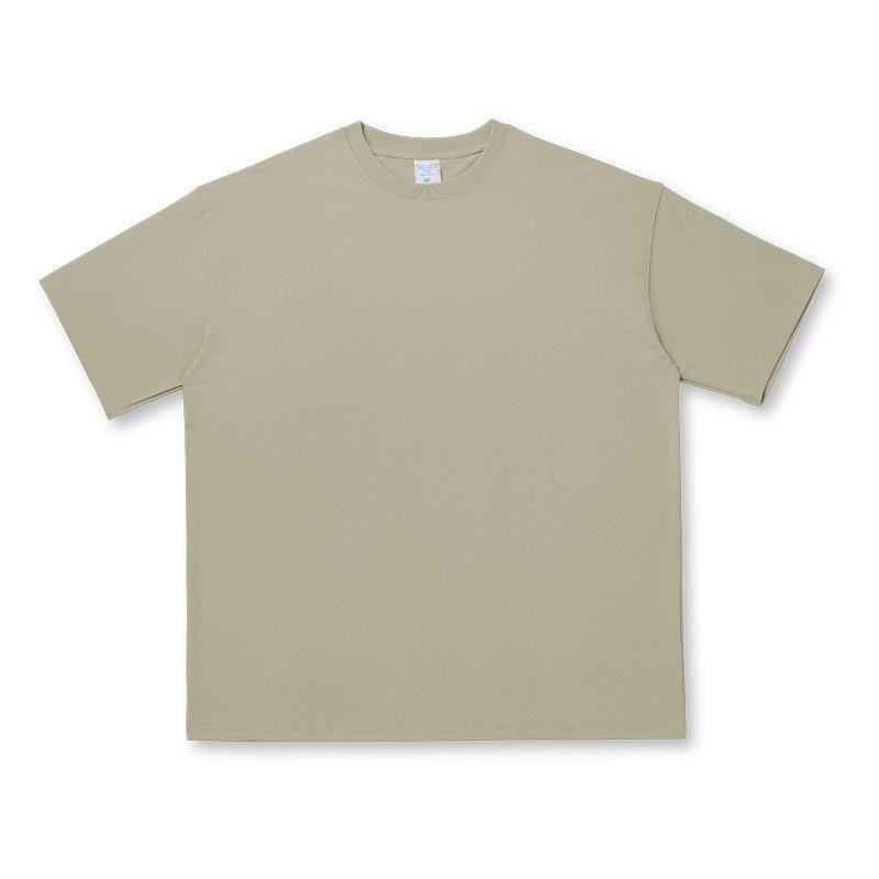 American-style Heavy Cotton Retro Short Sleeve Men's Earth Color - SleekGait