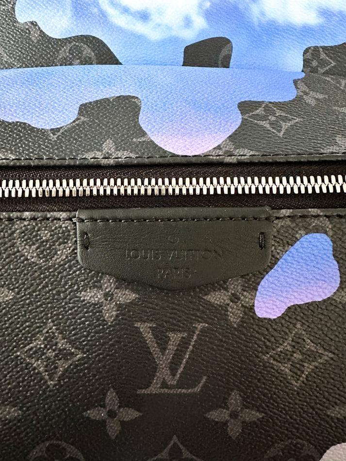 Louis Vuitton Blue Monogram Eclipse Online Exclusive Discovery Backpack - SleekGait