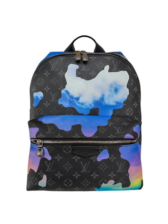 Louis Vuitton Blue Monogram Eclipse Online Exclusive Discovery Backpack - SleekGait