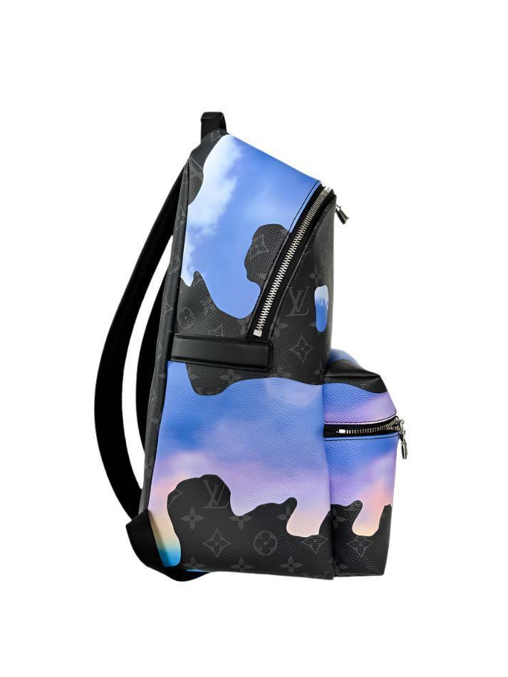 Louis Vuitton Blue Monogram Eclipse Online Exclusive Discovery Backpack - SleekGait