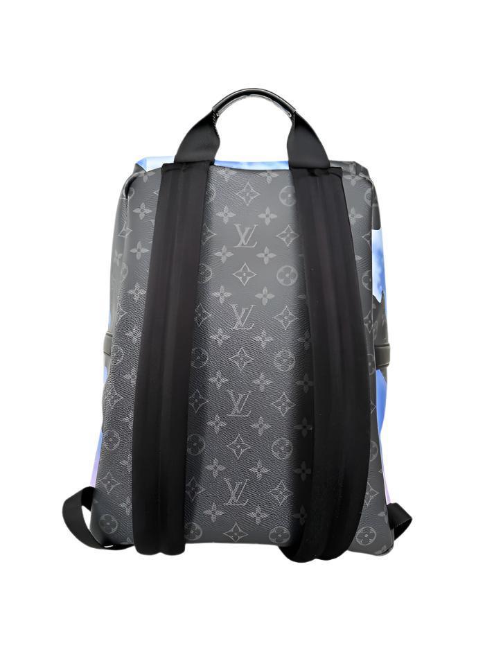 Louis Vuitton Blue Monogram Eclipse Online Exclusive Discovery Backpack - SleekGait