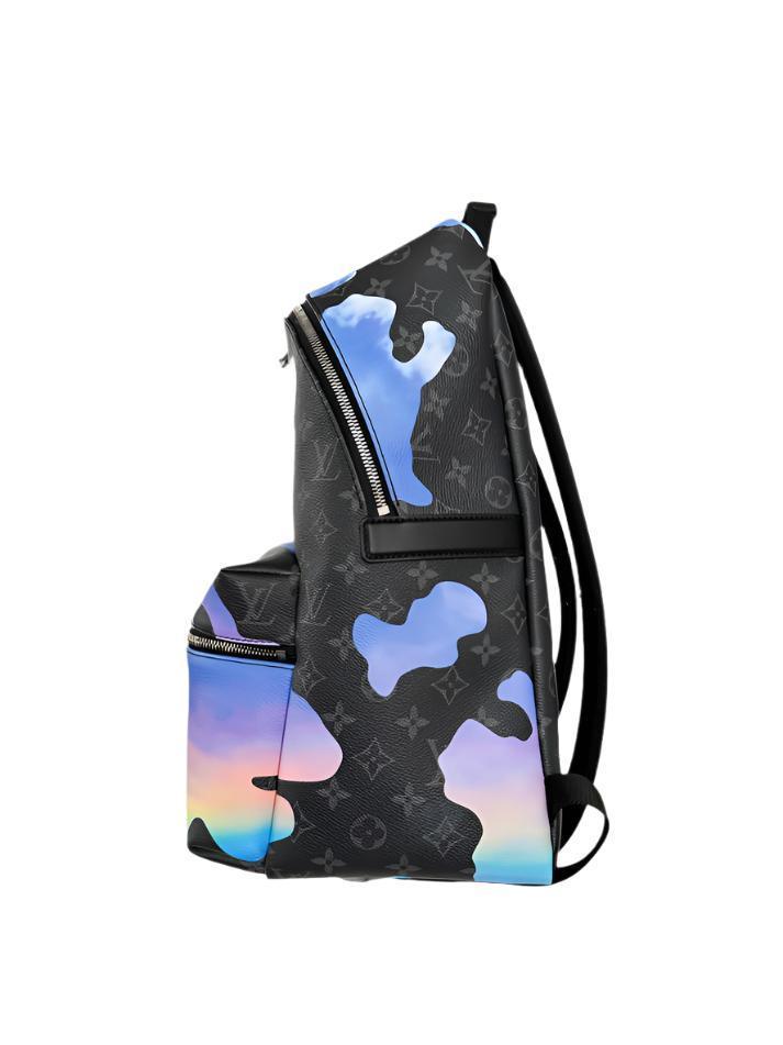 Louis Vuitton Blue Monogram Eclipse Online Exclusive Discovery Backpack - SleekGait
