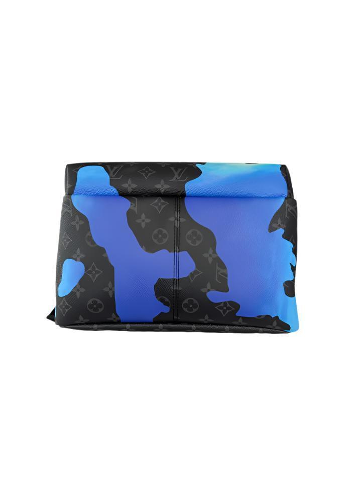 Louis Vuitton Blue Monogram Eclipse Online Exclusive Discovery Backpack - SleekGait