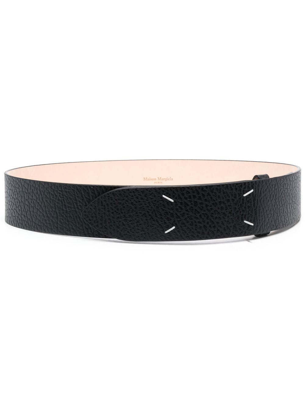 MAISON MARGIELA Men's Signature Four-Stitch Leather Belt - SleekGait