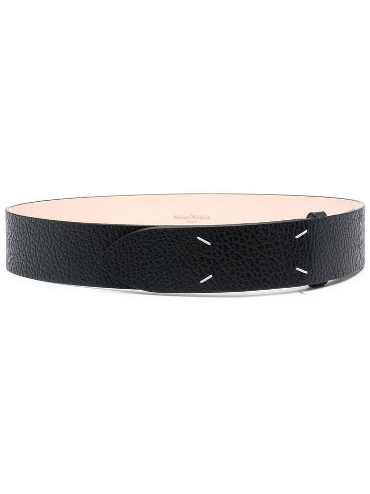 MAISON MARGIELA Men's Signature Four-Stitch Leather Belt