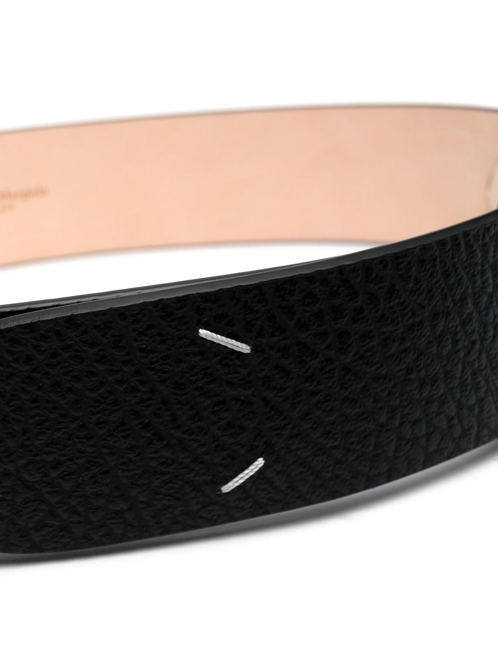 MAISON MARGIELA Men's Signature Four-Stitch Leather Belt - SleekGait