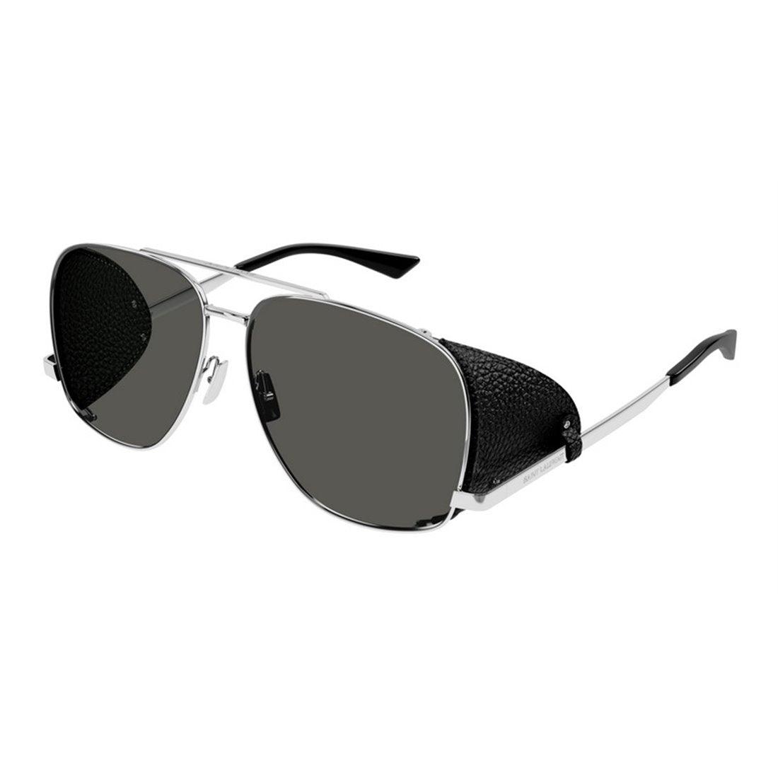 SAINT LAURENT Stylish Leather Spoiler Sunglasses for Men - SleekGait