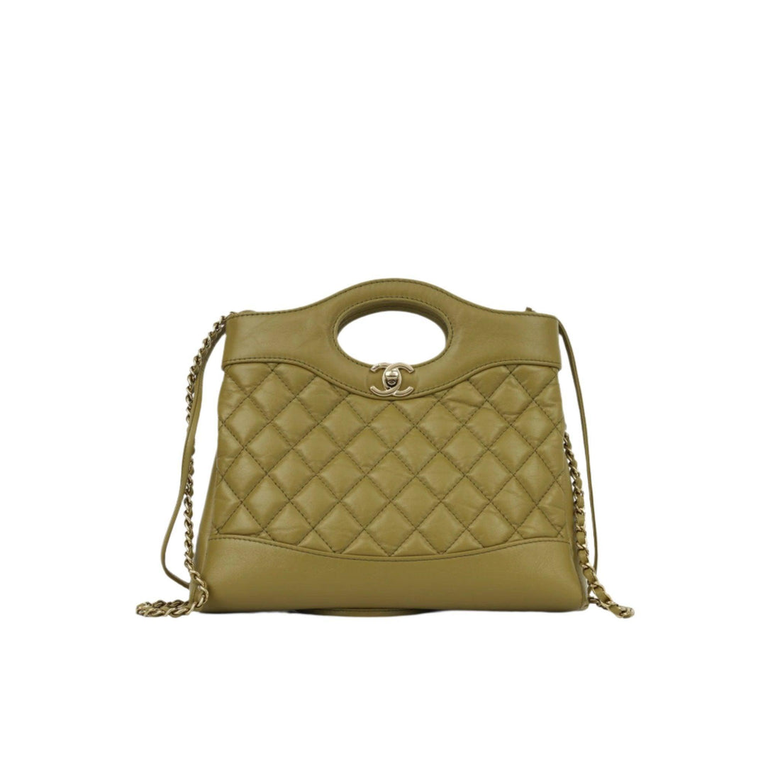 Chanel Shiny Crumpled Calfskin Quilted Mini 31 Shopping Bag - SleekGait