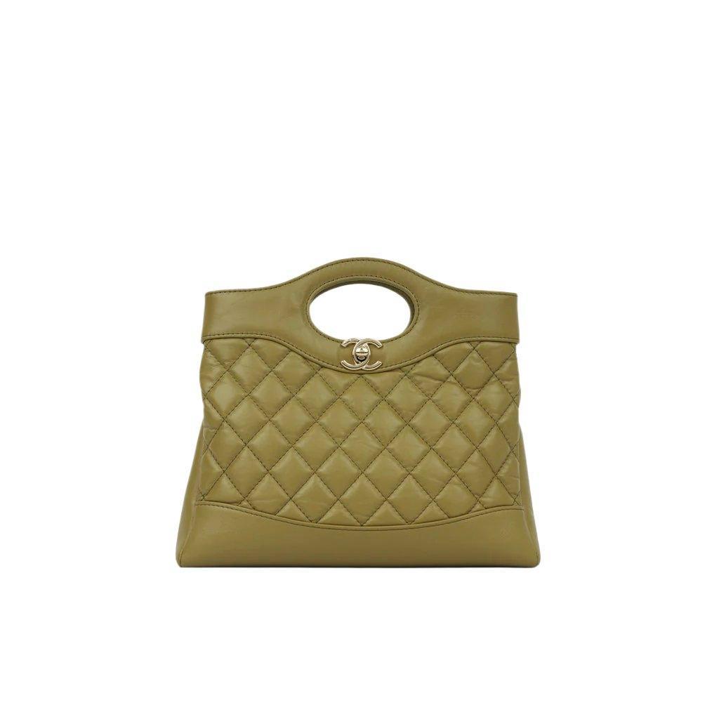 Chanel Shiny Crumpled Calfskin Quilted Mini 31 Shopping Bag - SleekGait