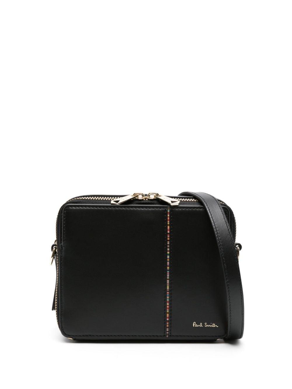 PAUL SMITH Mini Leather Crossbody Handbag with Signature Stripe - SleekGait