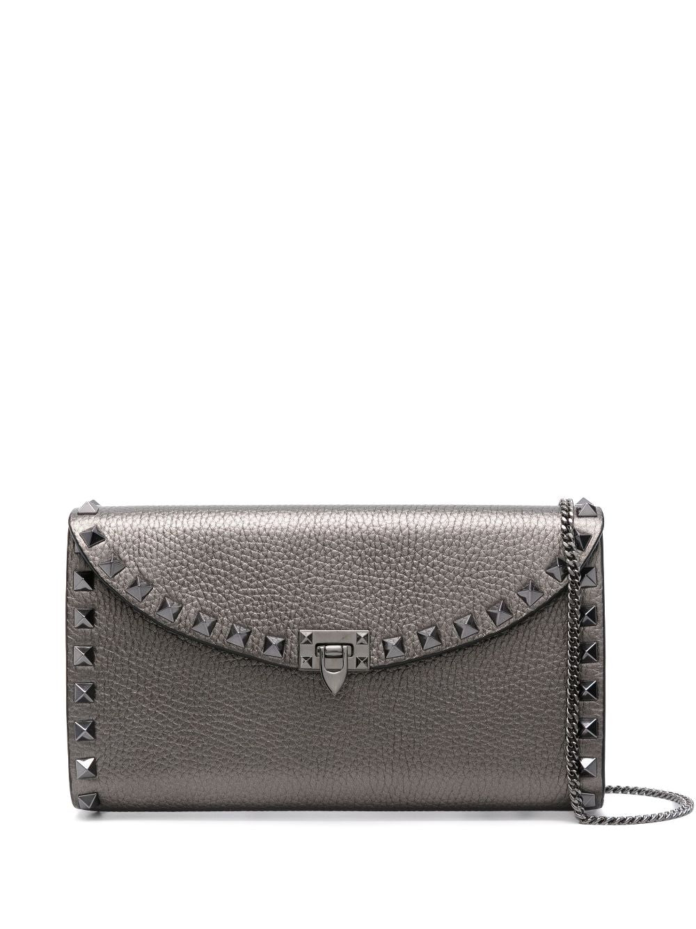 VALENTINO GARAVANI Mini Rockstud Leather Handbag with Detachable Shoulder Strap - SleekGait