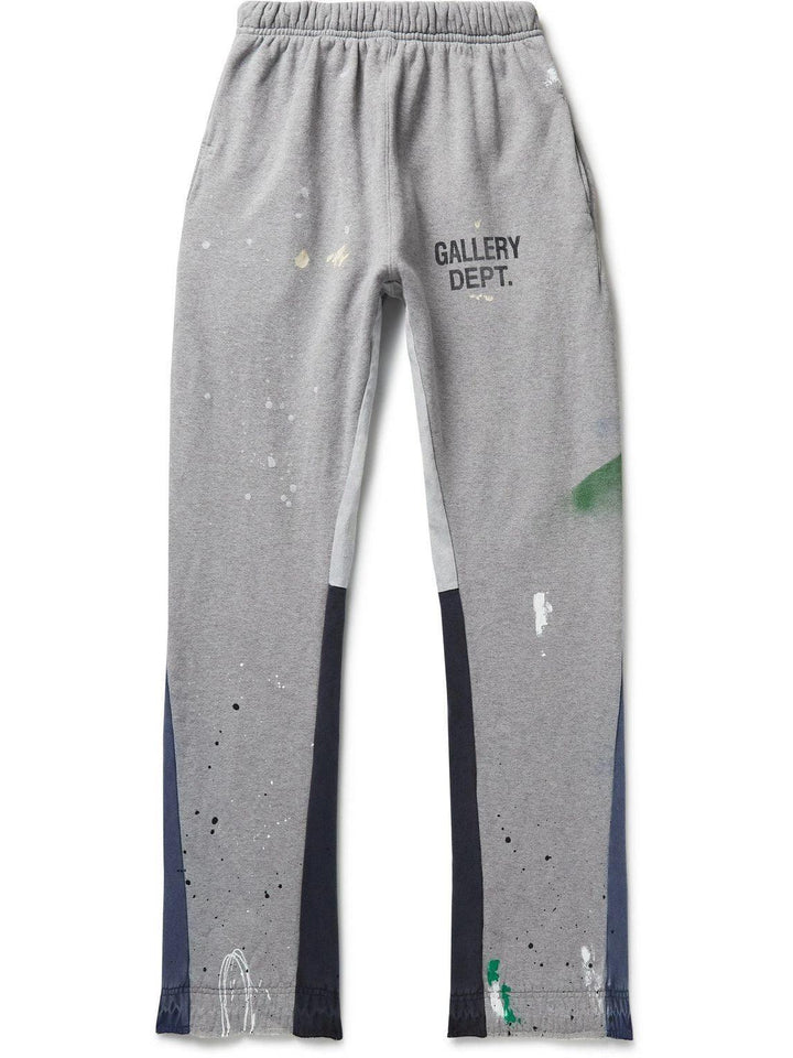 Gallery Dept. Paint Splatter Flared Sweatpants Grey - SleekGait