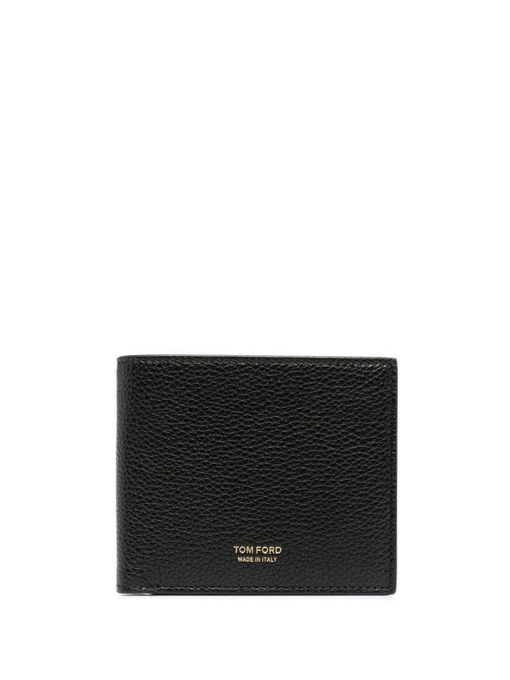 TOM FORD Leather Bifold Wallet with Logo Stamp - SleekGait