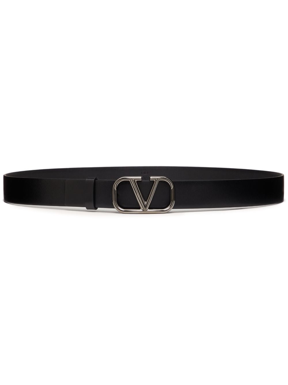 VALENTINO GARAVANI Signature Leather Belt with Front Emblem - Adjustable for Men - SleekGait